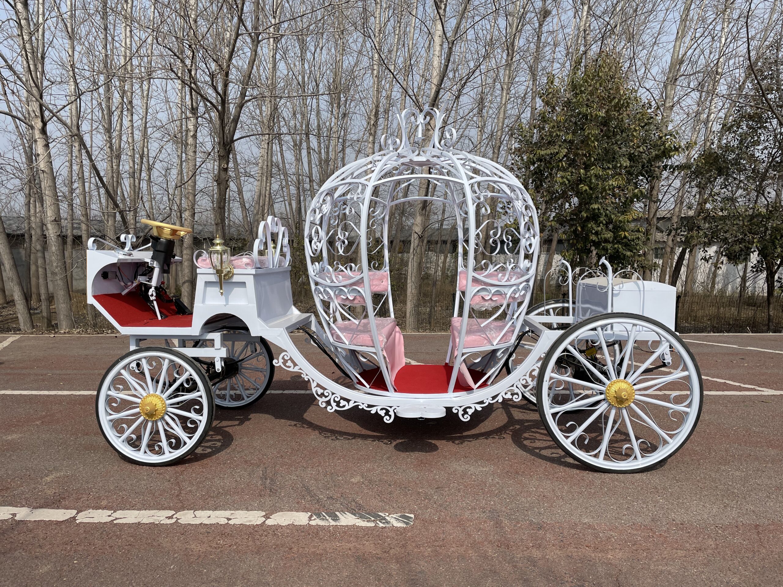 White Hollow Pumpkin Carriage - 图片 2