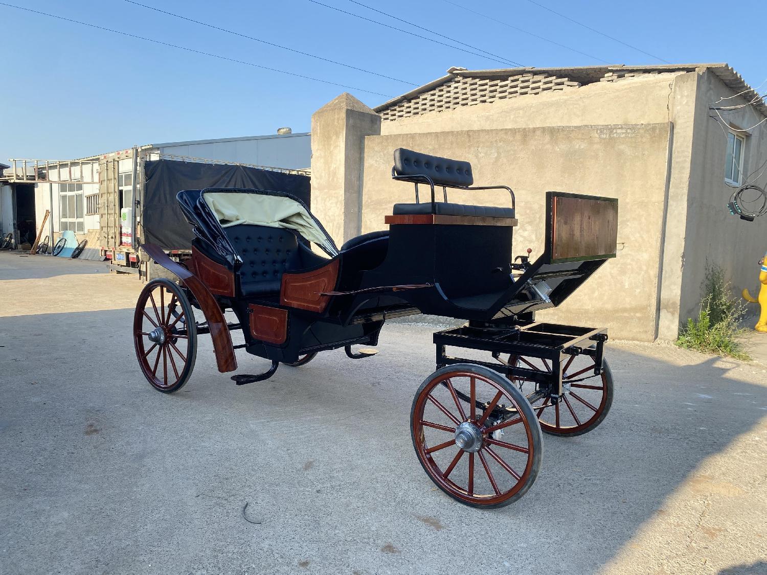 Luxury Vintage Black Sightseeing Carriage - 图片 4