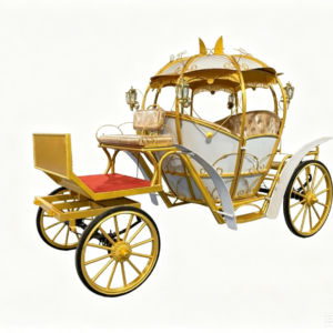 White and Gold Pumpkin Carriage