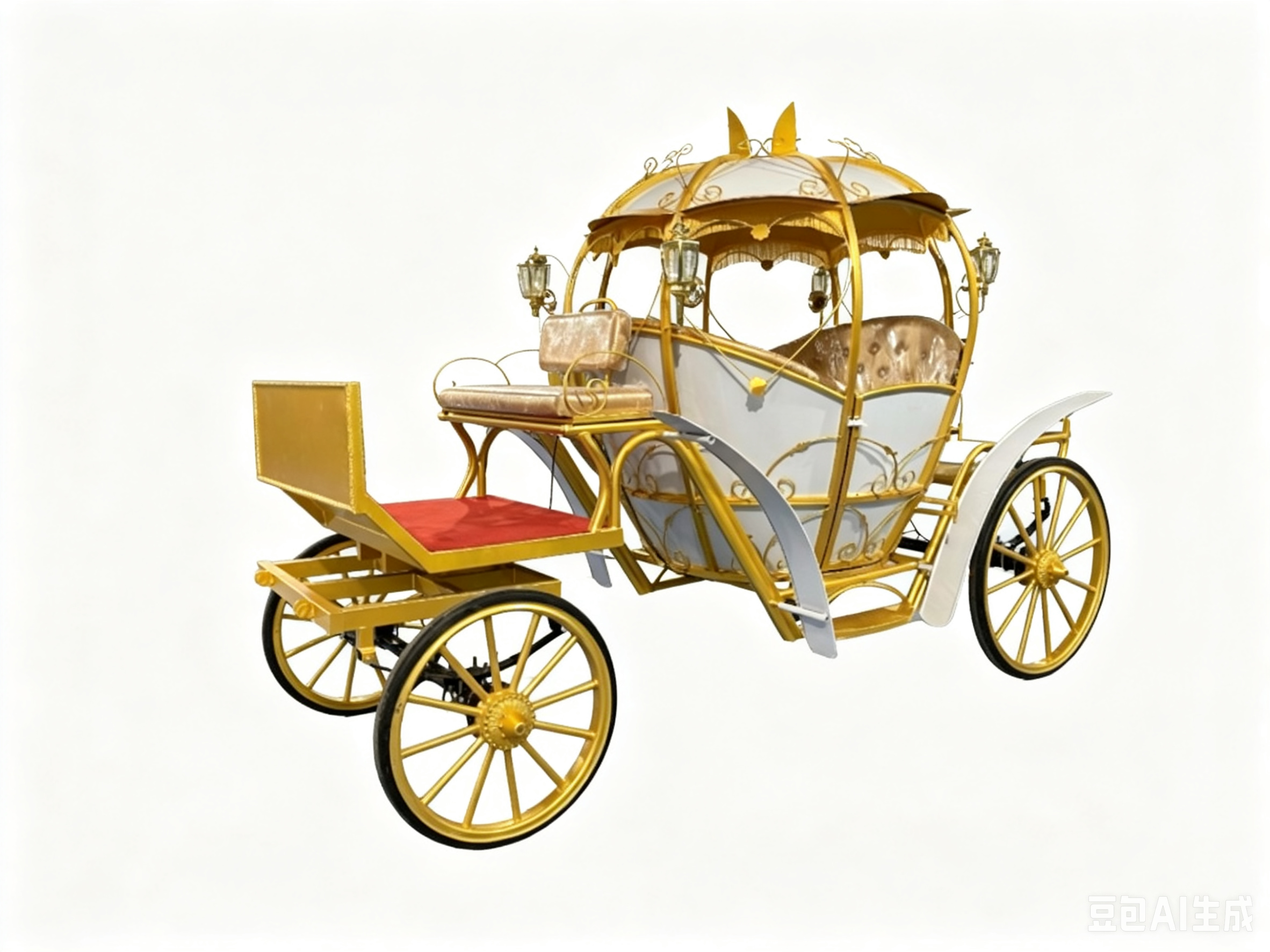White and Gold Pumpkin Carriage