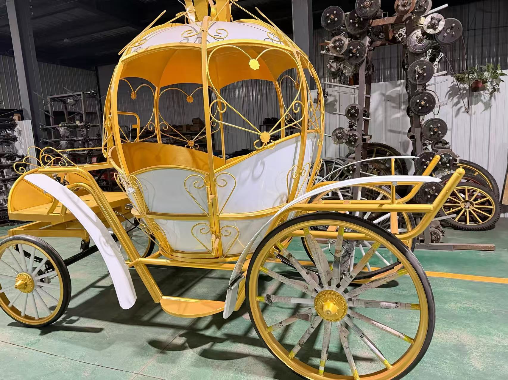 White and Gold Pumpkin Carriage - 图片 5