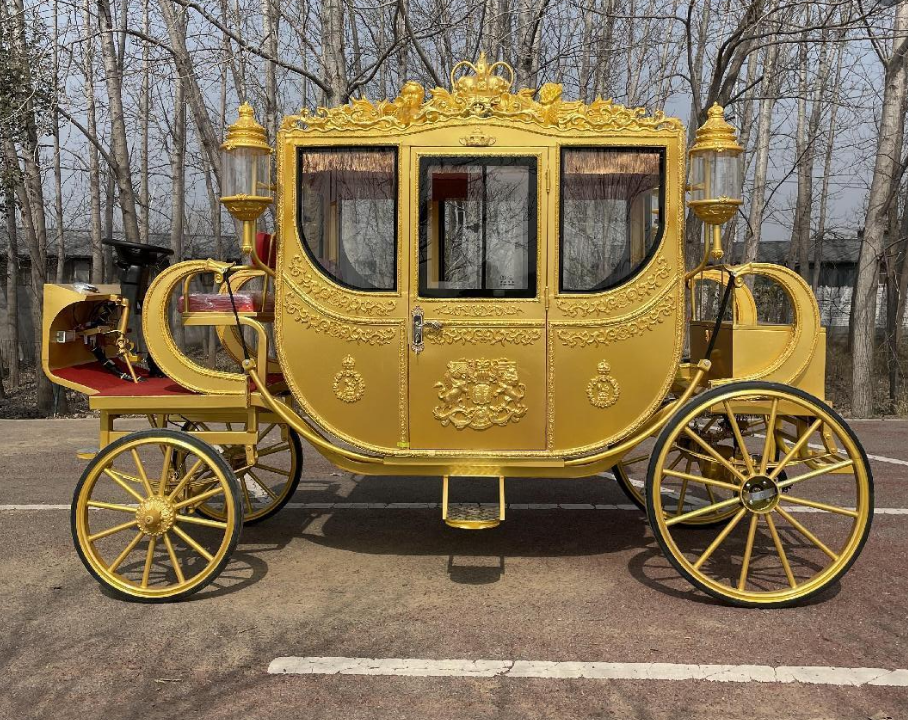 Golden Royal Horse Carriage - 图片 2