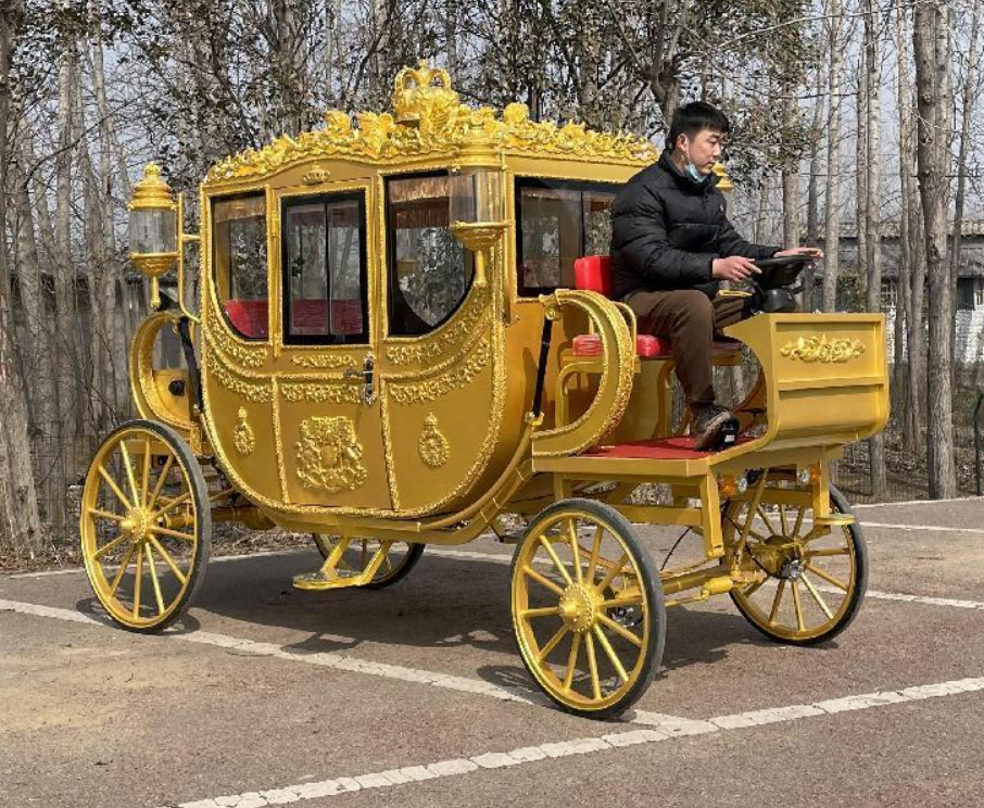 Golden Royal Horse Carriage - 图片 3