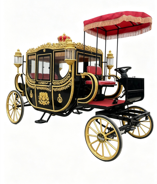 Black European-style Horse Carriage