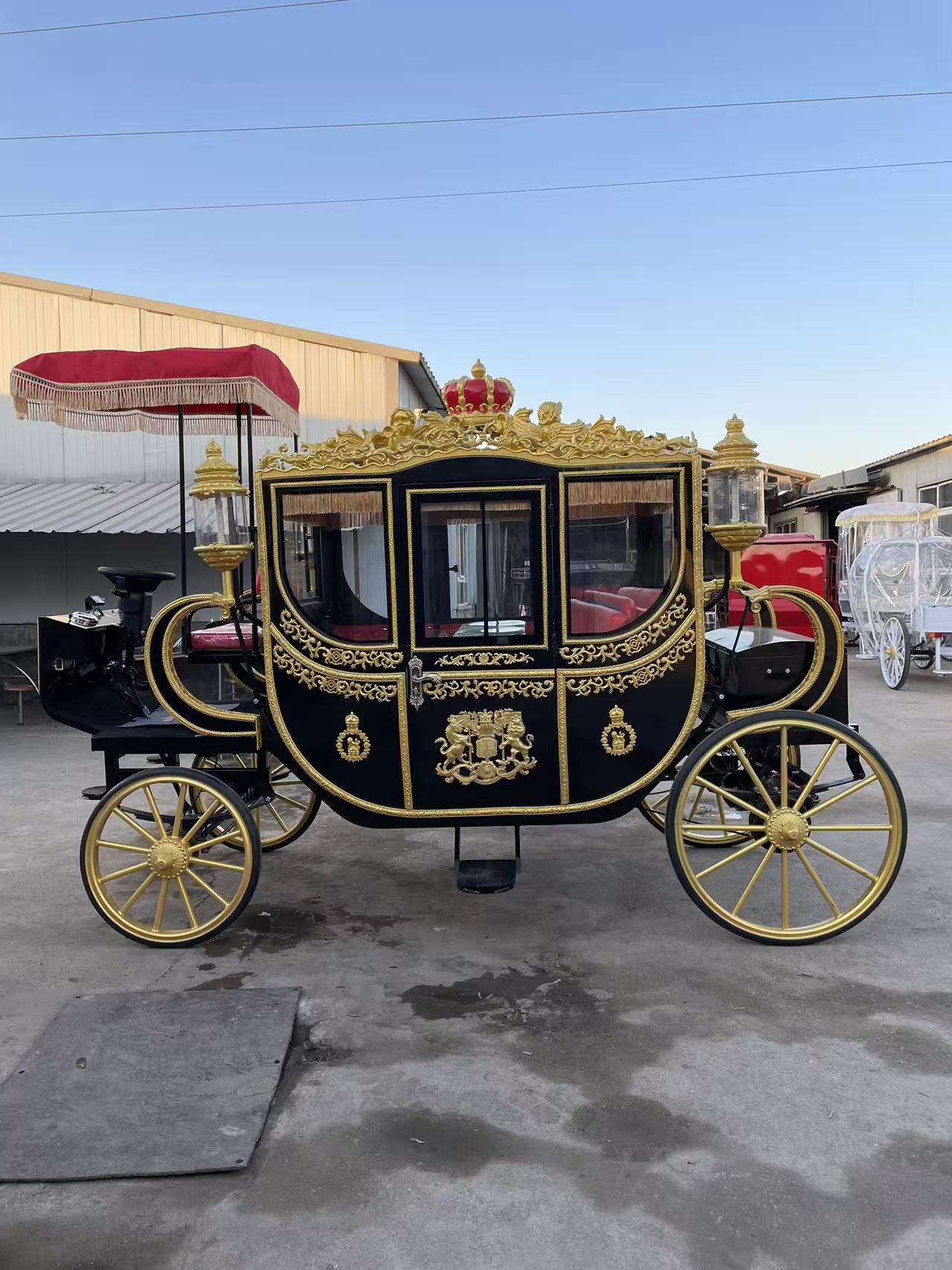 Black European-style Horse Carriage - 图片 4